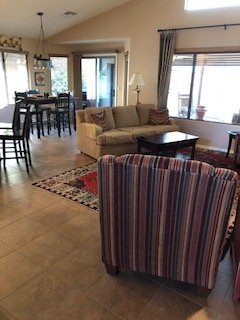 Living room and dining area
